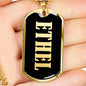 Ethel v02 - 18k Gold Finished Luxury Dog Tag Necklace