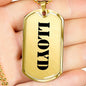 Lloyd - 18k Gold Finished Luxury Dog Tag Necklace