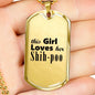 Shih-poo - 18k Gold Finished Luxury Dog Tag Necklace
