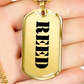 Reed - 18k Gold Finished Luxury Dog Tag Necklace