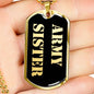 Army Sister v2 - 18k Gold Finished Luxury Dog Tag Necklace