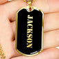 Jackson v2 - 18k Gold Finished Luxury Dog Tag Necklace