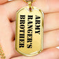 Army Ranger's Brother - 18k Gold Finished Luxury Dog Tag Necklace