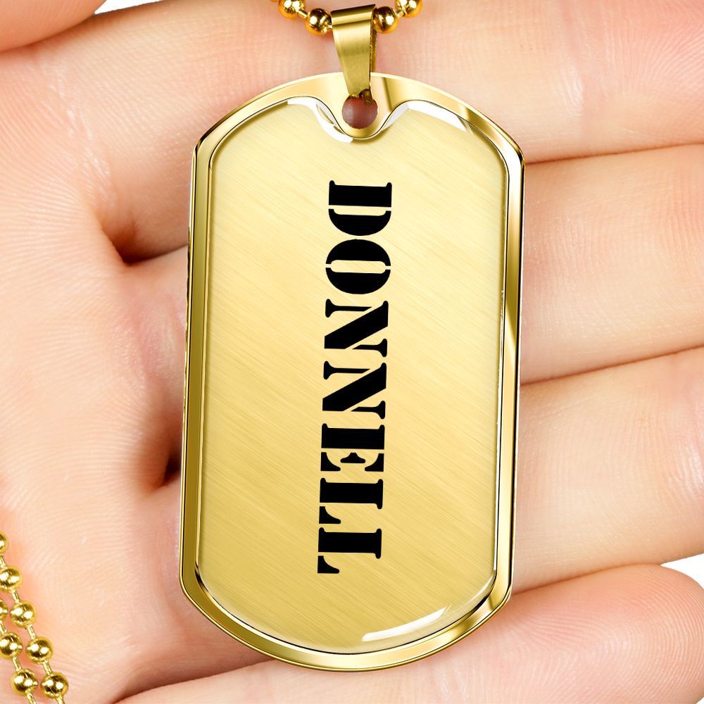 Donnell - 18k Gold Finished Luxury Dog Tag Necklace