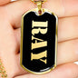 Ray v2 - 18k Gold Finished Luxury Dog Tag Necklace