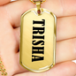 Trisha v01 - 18k Gold Finished Luxury Dog Tag Necklace