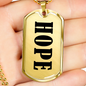 Hope v01 - 18k Gold Finished Luxury Dog Tag Necklace