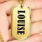 Louise v01 - 18k Gold Finished Luxury Dog Tag Necklace