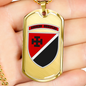131st Reconnaissance Battalion (Ukraine) - 18k Gold Finished Luxury Dog Tag Necklace