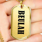 Beulah v01 - 18k Gold Finished Luxury Dog Tag Necklace
