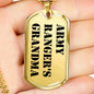 Army Ranger's Grandma - 18k Gold Finished Luxury Dog Tag Necklace