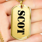 Scot - 18k Gold Finished Luxury Dog Tag Necklace