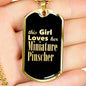 Miniature Pinscher v2 - 18k Gold Finished Luxury Dog Tag Necklace