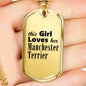 Manchester Terrier - 18k Gold Finished Luxury Dog Tag Necklace
