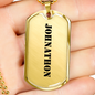 Johnathon - 18k Gold Finished Luxury Dog Tag Necklace