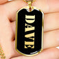Dave v2 - 18k Gold Finished Luxury Dog Tag Necklace