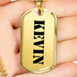 Kevin - 18k Gold Finished Luxury Dog Tag Necklace