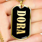 Dora v02 - 18k Gold Finished Luxury Dog Tag Necklace