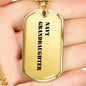 Navy Granddaughter - 18k Gold Finished Luxury Dog Tag Necklace