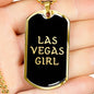 Las Vegas Girl v2 - 18k Gold Finished Luxury Dog Tag Necklace