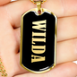 Wilda v02 - 18k Gold Finished Luxury Dog Tag Necklace