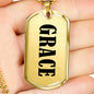 Grace v01 - 18k Gold Finished Luxury Dog Tag Necklace