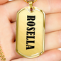 Rosella v01 - 18k Gold Finished Luxury Dog Tag Necklace