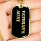 Veteran's Aunt v2 - 18k Gold Finished Luxury Dog Tag Necklace
