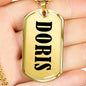 Doris v01 - 18k Gold Finished Luxury Dog Tag Necklace