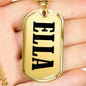 Ella v01 - 18k Gold Finished Luxury Dog Tag Necklace