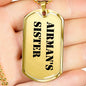 Airman's Sister - 18k Gold Finished Luxury Dog Tag Necklace