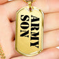 Army Son - 18k Gold Finished Luxury Dog Tag Necklace