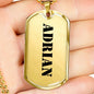 Adrian - 18k Gold Finished Luxury Dog Tag Necklace