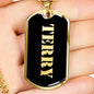 Terry v2 - 18k Gold Finished Luxury Dog Tag Necklace