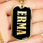 Erma v02 - 18k Gold Finished Luxury Dog Tag Necklace