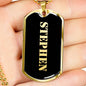 Stephen v2 - 18k Gold Finished Luxury Dog Tag Necklace