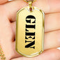 Glen - 18k Gold Finished Luxury Dog Tag Necklace
