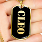 Cleo v2 - 18k Gold Finished Luxury Dog Tag Necklace