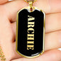Archie v2 - 18k Gold Finished Luxury Dog Tag Necklace