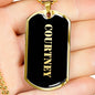 Courtney v2 - 18k Gold Finished Luxury Dog Tag Necklace