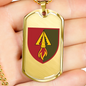 1039th Air Defence Missile Regiment (Ukraine) - 18k Gold Finished Luxury Dog Tag Necklace