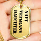 Navy Veteran's Daughter - 18k Gold Finished Luxury Dog Tag Necklace