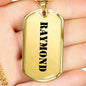 Raymond - 18k Gold Finished Luxury Dog Tag Necklace