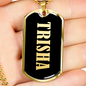 Trisha v02 - 18k Gold Finished Luxury Dog Tag Necklace