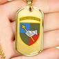 Ground Forces Command (Ukraine) - 18k Gold Finished Luxury Dog Tag Necklace