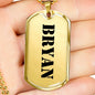 Bryan - 18k Gold Finished Luxury Dog Tag Necklace