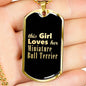 Miniature Bull Terrier v2 - 18k Gold Finished Luxury Dog Tag Necklace