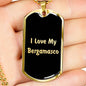 Love My Bergamasco v5 - 18k Gold Finished Luxury Dog Tag Necklace