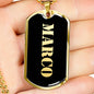 Marco v2 - 18k Gold Finished Luxury Dog Tag Necklace