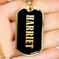 Harriet v02 - 18k Gold Finished Luxury Dog Tag Necklace